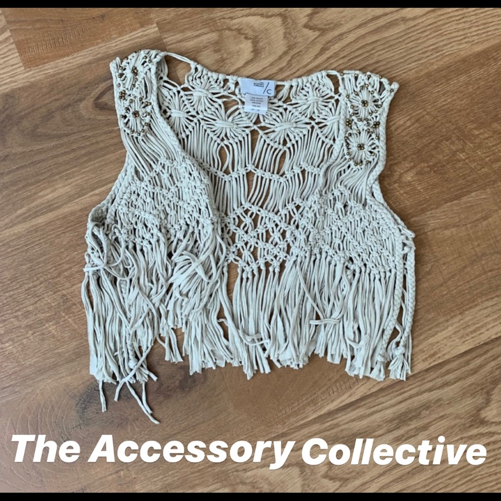 Girls clay colored fringe vest (Girl)